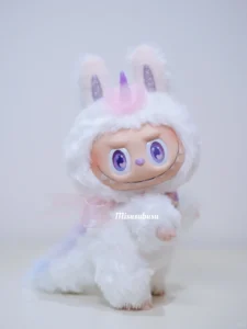 |Genuine|Authentic POPMART Bubble Mart Labubu Macaron Vinyl Face Plush Doll Handmade Modified Unicorn BUBU(Designer Bread Dog. GO) - Image 2