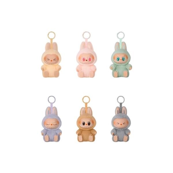 |original| POPMART Bubble Mart Macaron 2nd Generation Authentic Labubu Sitting Party Vinyl Plush Blind Box Pendant